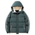 thumbnail image 4 of Daznico Jackets for Men,Winter Down Jacket Thickened Warm Casual Hooded Coat Striped Outerwear,Mens Winter Coats,Size:4XL, 4 of 4
