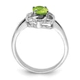 thumbnail image 2 of Sterling Silver Rhodium Peridot Ring, 2 of 6