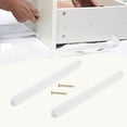 thumbnail image 6 of White Plastic Drawer Slides Heavy Duty Two Section Rail for Home Use with 8Pcs, 6 of 8