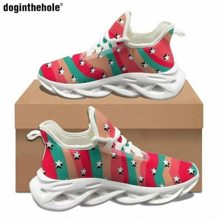 

Doginthehole Fashion Casual Shoes Star Pattern Design Flat Shoes Daily Classic Travel Sneaker Outdoor Sport Running Shoes Size48