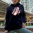 thumbnail image 2 of Call Me, 90s Retro Phone Valentine's Day Merch Gift, Navy Blue Hooded Sweatshirt or Hoodie, Medium, 2 of 5