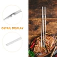 thumbnail image 5 of Juego de 30 brochetas reutilizables de acero inoxidable para barbacoa (plateadas), 5 of 5