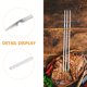 thumbnail image 5 of Juego de 30 brochetas reutilizables de acero inoxidable para barbacoa (plateadas), 5 of 5