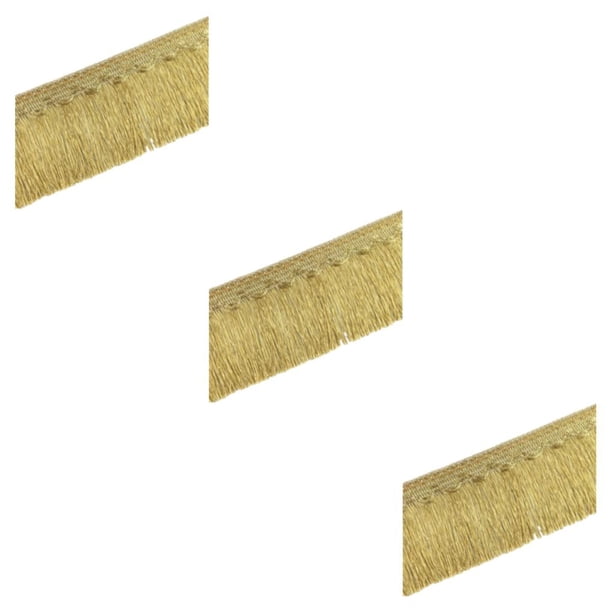 Wosthever Borla de flecos elegante de poliéster para costura y confección Borla de flecos para coser bronce 20 Type1 NO1