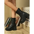 thumbnail image 3 of Women‘s Embroidered Wedge Heel Thick-soled Fashionable Ankle Boots, 3 of 6