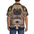 thumbnail image 5 of Fotbe Pug dog Yoga print Short Sleeve Button Down Shirts for Men Casual Summer Beach Wrinkle Free Shirt-X-Large, 5 of 7