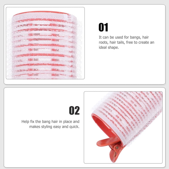 Nicehomfit 6-Pack Red Hair Root Curlers and Styling Clips for Quick, Easy Bangs and Hair Styling at Home
