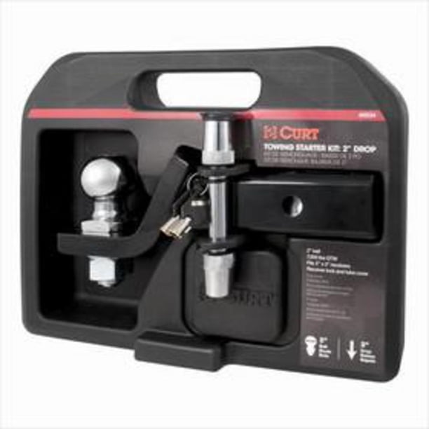 Curt 45064 Attelage Boule Relevée Camion - 2 Pouces, 7500 Lbs, Drop 6 Pouces - Noir