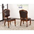 thumbnail image 6 of Bellagio Distressed Brown Cherry With Espresso Nailheads And Casters Side Chair (Set Of 2), 6 of 6