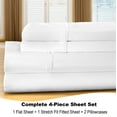 thumbnail image 4 of BedTite Soft Microfiber Anti-Wrinkle 4-Piece Queen Sheet Set - White, 4 of 7