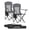 Slate Gray, variant on Camping Chairs, Outdoor Chairs Set of 2, Foldable Sports Chairs, High Back, Adjustable Armrests, Drink Holder, Weight Capacity 330 lb, Garden Backyard,Blue