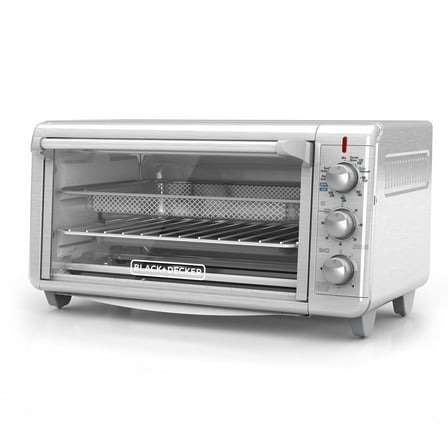 BLACK DECKER Crisp 'N Bake Air Fry Toaster Oven, 8-Slice, 5 Cooking Functions, 60 Minute Timer, Stainless Steel