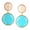 Blue, variant on Indian Vintage Retro Ethnic Gypsy Oxidized Tone Boho Turquoise Drop Stud Earrings for Women