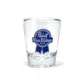 thumbnail image 1 of Pabst Blue Ribbon Logo Clear Shot Glass, 1 of 1