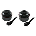 thumbnail image 4 of Worgeous 2 Sets  of Traditional Japanese Noodle Bowl Rice Soup Bowl with Lids Spoon Tableware for Soup Noodle, 4 of 8