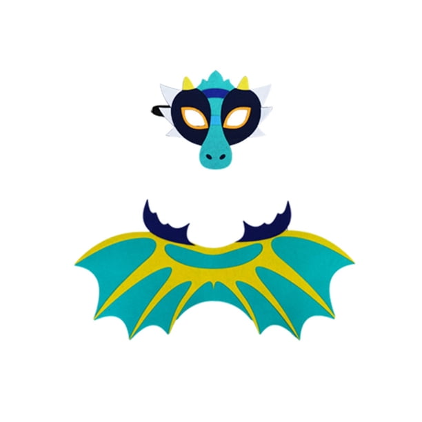 Props Simulación Dragon Dinosaurs Wings And Face Cover Set Para Halloween Christmas Minnieouse HA043945-05