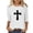 White, variant on Yievot 3/4 Length Sleeve Womens Easter Shirts Graphic Printed Tee Loose Crew Neck Womens Tops