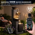 thumbnail image 4 of 38.2" Tall Solar Water Fountain Outdoor Garden,4 Tiers Modern Cascading Bowls and Stacked Stones Solar Powered Fountains with LED Lights for Garden, Patio, Deck, Porch, Backyard, Lawns, 4 of 9