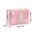 Large Capacity Embroidered Alphabet Makeup Bag Toiletry Bag Travel