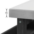 thumbnail image 4 of Euroco Outdoor Grill Prep Table with Modular Shelves, Spice Rack, Towel Holder & Lockable, Stainless Steel Top Fir Wood BBQ Cart with Cabinet Storage, 4 of 9
