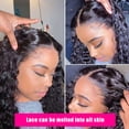 thumbnail image 3 of Afrodiva Deep Wave Lace Front Wigs Human Hair Wigs for Black Women 150% Density Glueless Transparent Lace Frontal Wigs Human Hair Pre Plucked with Baby Natural Color 28inch, 3 of 7