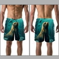 thumbnail image 3 of luoweisi Men's Beach Shorts Quick Dry Swim Trunks with Mesh Lining Sea Lion 2XL, 3 of 5