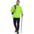 thumbnail image 2 of COOFANDY Men Rain Jacket Green Waterproof Outdoor Lightweight Softshell Raincoat for Hiking Travel, 2 of 6