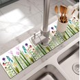 thumbnail image 5 of Kitchen Sink Splash Guard Faucet Mat -1 PC Super Absorbent Fast Drying Mat Sink Gadgets-Splash Guard Behind Faucet Drip Catcher for Kitchen, Bathroom,Sink Mat, Dish Drying Mat, Bathroom(23.5" X 5.5" ), 5 of 5