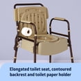 thumbnail image 4 of Medline Bedside Commode, Portable Toilet, 400 lb Weight Capacity, Bronze, Microban, 4 of 6