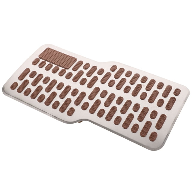 OULII car pedal step mat Vehicle Foot Pad Stainless Steel 1Set