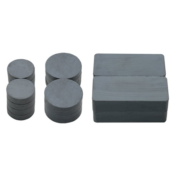 Grip 20 pc Ceramic Magnets - Round and Block Magnets