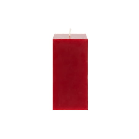Mega Candles Unscented Red Square Pillar Candle | Hand Poured Premium Wax Candles 3