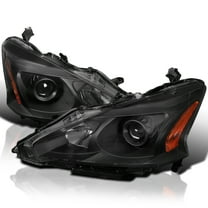 Spec-D Tuning Black Projector Headlights Compatible with 2013-2015 Nissan Altima Sedan, Left Right Pair Headlamps Assembly