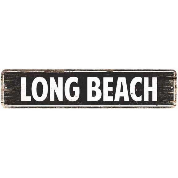 LONG BEACH Gift Cities Metal Signs Home Decor Gift 4x18 204180004038