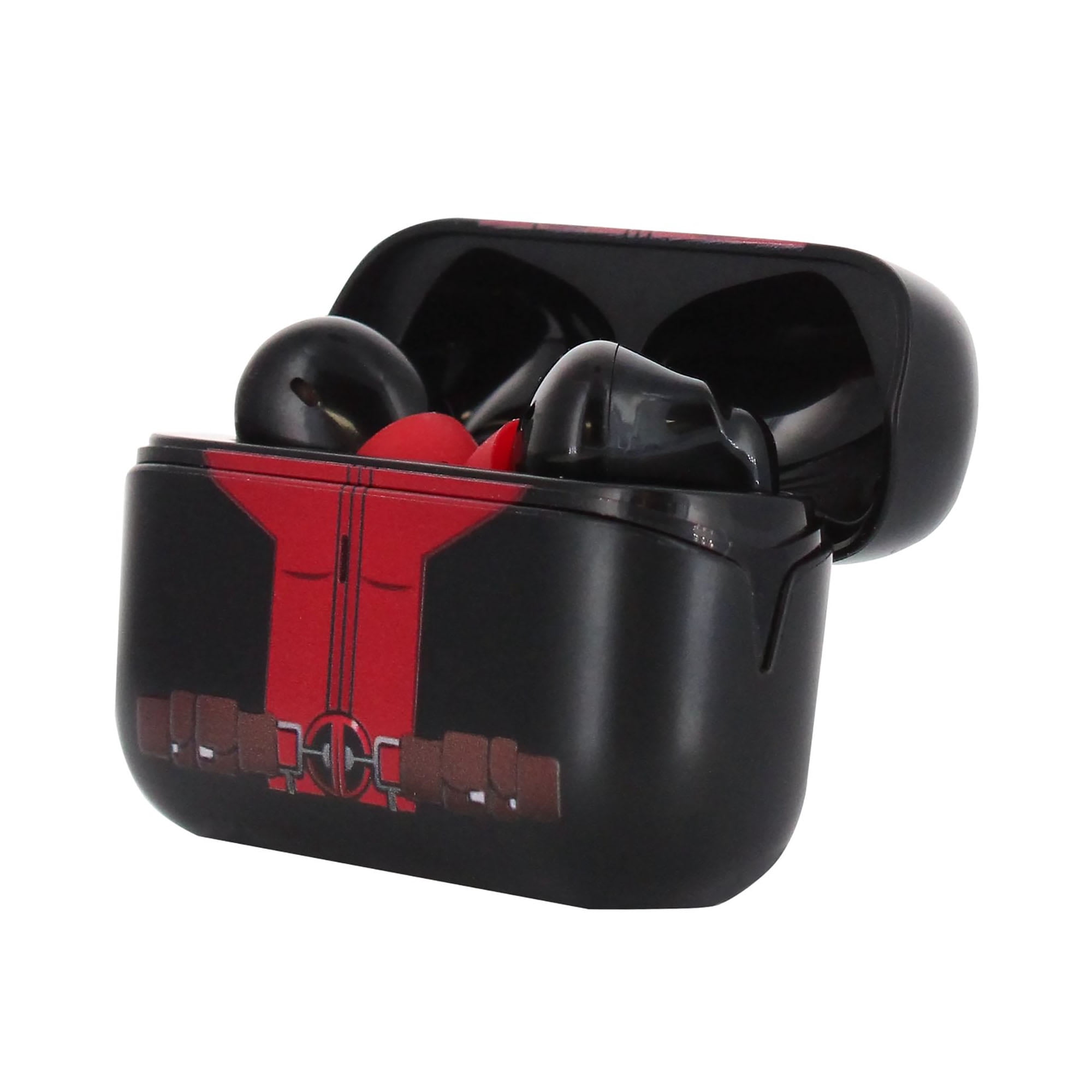 Exquisite Gaming: Buds Pro & Holdems Bundle - Deadpool - Wireless Bluetooth Earbuds & Case, Character Device Holder/Figure, Licensed Marvel Set