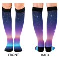 thumbnail image 2 of joogoo Blue Gradient Starry Long Socks Women Men Knee High Sock, 2 of 8