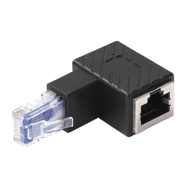 Convertidor RJ45 de 90 grados Adaptador de red Ethernet Extensor Acoplador multiángulo