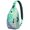 Travel Sling B, variant on Fashionable and Durable Sling Backpack with Tropical Marine Life and Abstract Sea Patterns, Multi-Layer Storage for Hiking, Travel, and Daily Outdoor Activities