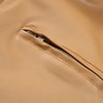 thumbnail image 6 of Fgnfyis Mens Leather Jacket Fashion Summer Windproof Rainproof Motorcycle Riding Daily Casual Solid Color Top Mens Coats and Jackets Khaki XXXL, 6 of 9