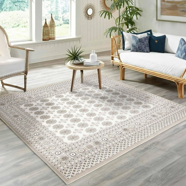 ECARPET Bokhara Traditional Oriental Area Rug, Classic Geometric Pattern