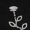 thumbnail image 5 of JM Cadena de pies de diamantes de flores (par) Boda Mujer Cadena descalza Anillo bohemio Sandalias Joyería nupcial JM, 5 of 5