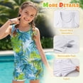 thumbnail image 4 of Psesaysky Green Palm Tree Tankini Swimsuits for Girls Modest Tank Tops with Shorts 2 Piece Bathing Suits for Teens Girl 6-15 Years, 4 of 7