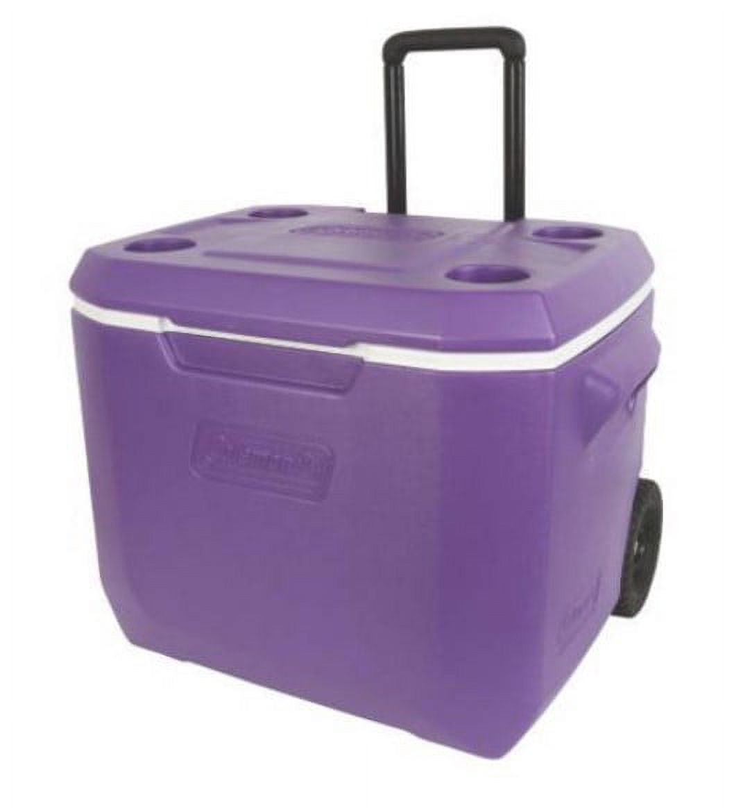 Coleman 50 qt. Xtreme Hard-Sided Rolling Cooler, Purple - image 2 of 5