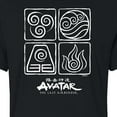 thumbnail image 3 of Avatar - The Last Airbender - Four Elements Inverse - Juniors Cropped Cotton Blend T-Shirt, 3 of 5