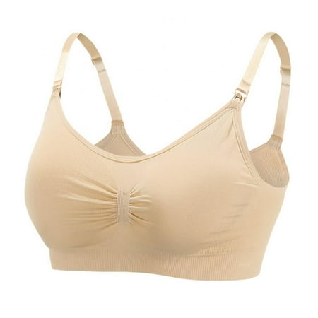 

Women Nursing Bra Full Cup Front Open Buckle Bra Seamless Postpartum Bra Wirefree Underwear Maternity Breastfeeding Lingerie