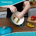thumbnail image 6 of Cast Iron Dutch Oven with Lid – Non-Stick Ovenproof Enamelled Casserole Pot, Oven Safe up to 500° F – Sturdy Dutch Oven Cookware – Dark Blue, 6.4-Quart, 28cm – by Nuovva, 6 of 6
