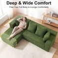 thumbnail image 3 of 108" Oversized L-Shaped Couch,Cloud Sectional Couch With Chaise,Modular Sofa Deep Seat And Removable Armrests,Sectional,Right Facing Plush Corduroy Fabric,Pillow-Back, Living Room Decor & Additions, 3 of 14
