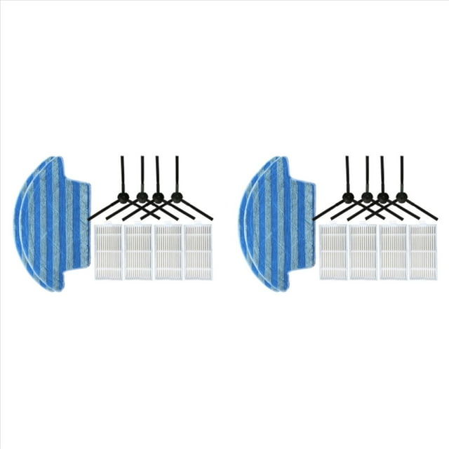 2Conjunto Trapo de Fregona Cepillo Lateral Filtro Hepa para V55 Pro Robot Aspirador Piezas de Repuesto