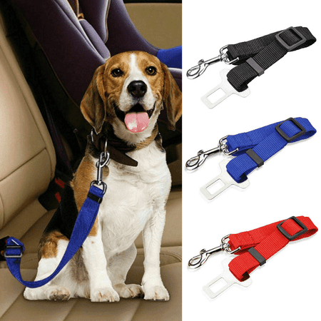 2pcs Pet Dog Cat Seat Belts Car Headrest Restraint For Car Vehicle Adjustable Harness Lead