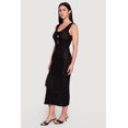thumbnail image 2 of Women's Sleeveless Crochet Midi Dress with Bows, 2 of 3
